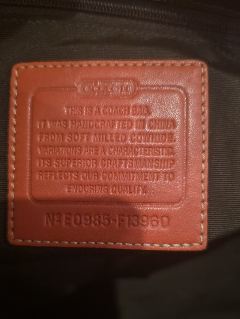 Coach Soft Milled Large Hampton Tote - Picture 10 of 12